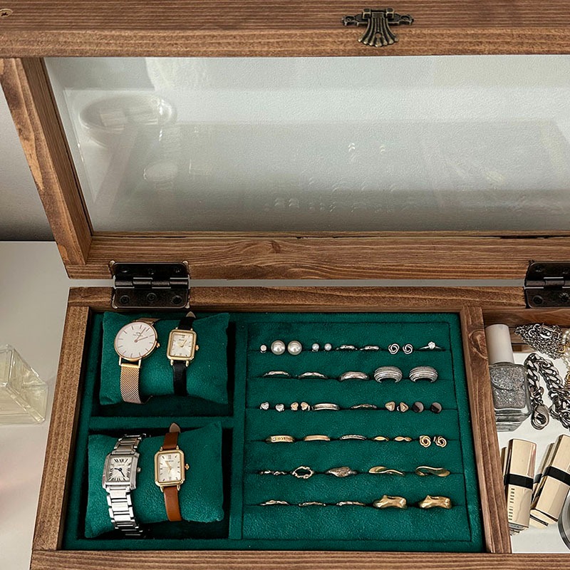jewelry plat showcase box/includes 1watch hanger (by hand)